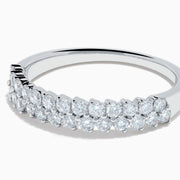 Lab Grown Diamond Double-Row Band in 14K White Gold