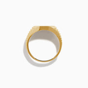 The Men's 14K Yellow Gold Onyx Octagon Ring features a black octagonal onyx face set in yellow gold, shown against a plain white background.