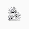The Bouquet 14K White Gold Flower Ring 1.59 TCW features three overlapping blooms, each with a cluster of sparkling diamonds and diamond-studded petals, elegantly crafted in 14K white gold and inspired by Effy Bouquet’s timeless elegance.
