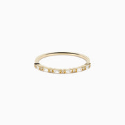 14K Yellow Gold Diamond Baguette Stacking Band