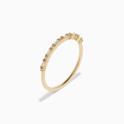 14K Yellow Gold Diamond Baguette Stacking Band