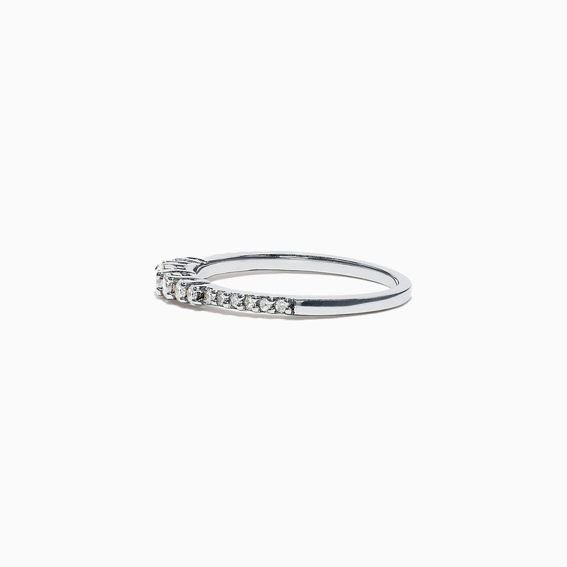 The Pave Classica 14K White Gold Diamond Band, 0.31 TCW, features a row of sparkling diamonds set along the band for elegant brilliance.