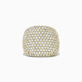 The DOro 14K Yellow Gold Diamond Pave Ring features a cushion shape and 2.41 TCW of sparkling diamonds, beautifully displayed against a plain white background.