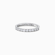 The Pave Classica 14K White Gold Diamond Band, 0.65 TCW, features sparkling round diamonds set in an elegant eternity design, beautifully showcased on a plain white background.