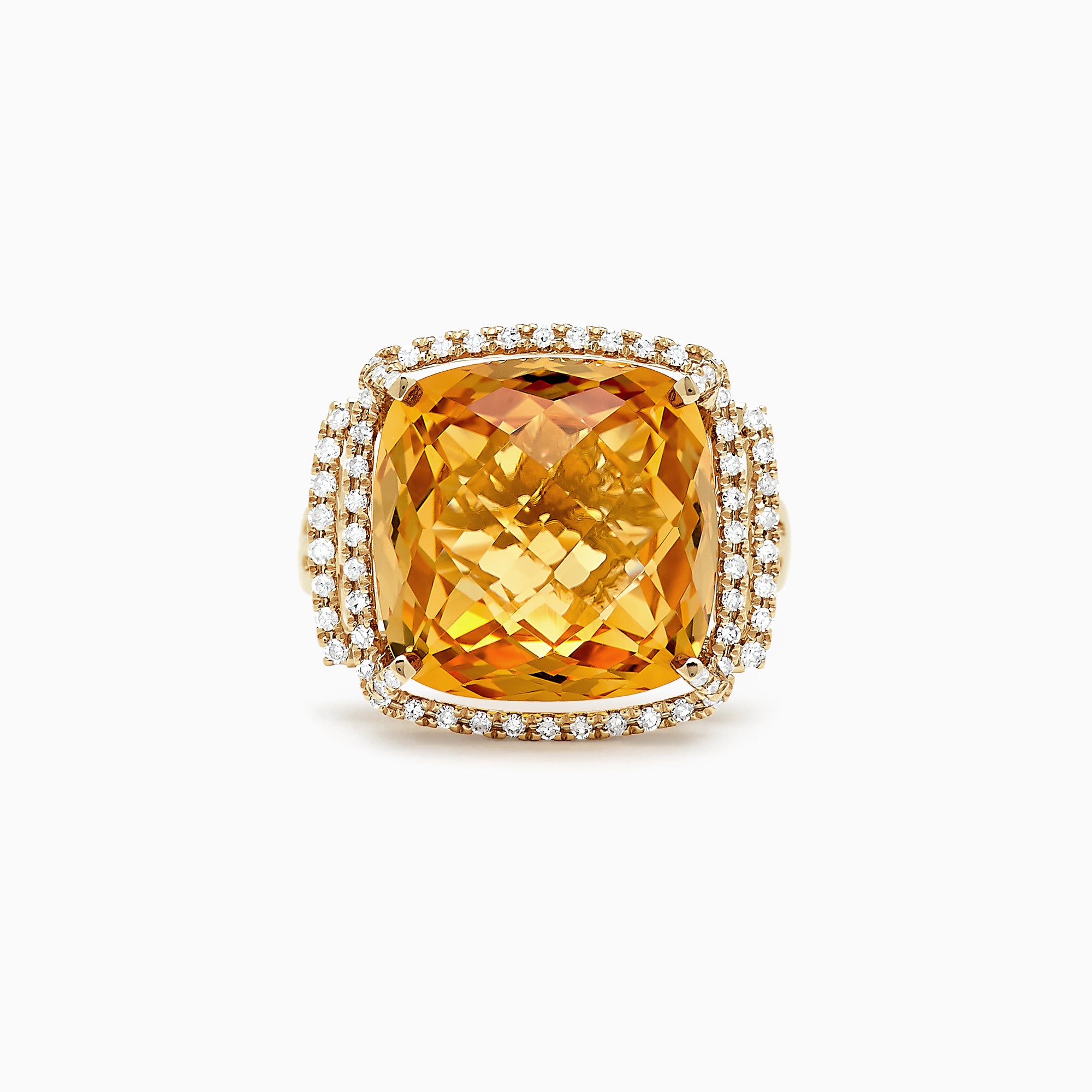 Morgan Le Fay 14k Gold, Citrine, Garnet and Diamond Ring