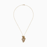 The Safari 14K Yellow Gold Diamond Dragon Pendant, 0.59 TCW, features a detailed dragon design encrusted with diamonds for a bold statement look.