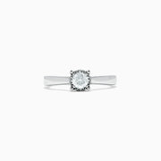 The Bridal 14K White Gold Diamond Ring, 0.53 TCW, features a round brilliant-cut diamond on a polished white gold band, shown against a white background.