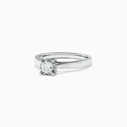 The Bridal 14K White Gold Diamond Ring, 0.53 TCW, features a round brilliant-cut diamond on a polished white gold band, shown against a white background.