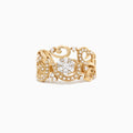 The Bouquet 14K Yellow Gold Diamond Filigree Ring showcases swirling, ornate designs and a cluster of sparkling white diamonds totaling 0.53 TCW for an elegant, eye-catching look.