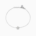 Elegant 925 Sterling Silver Diamond Star Bracelet featuring a delicate chain, star charm with sparkling diamonds, and a lobster clasp with round tag—a refined accessory perfect for any occasion.