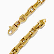 The 14K Yellow Gold 9 Chain Link Bracelet features rectangular links and a secure clasp, shown against a white background.