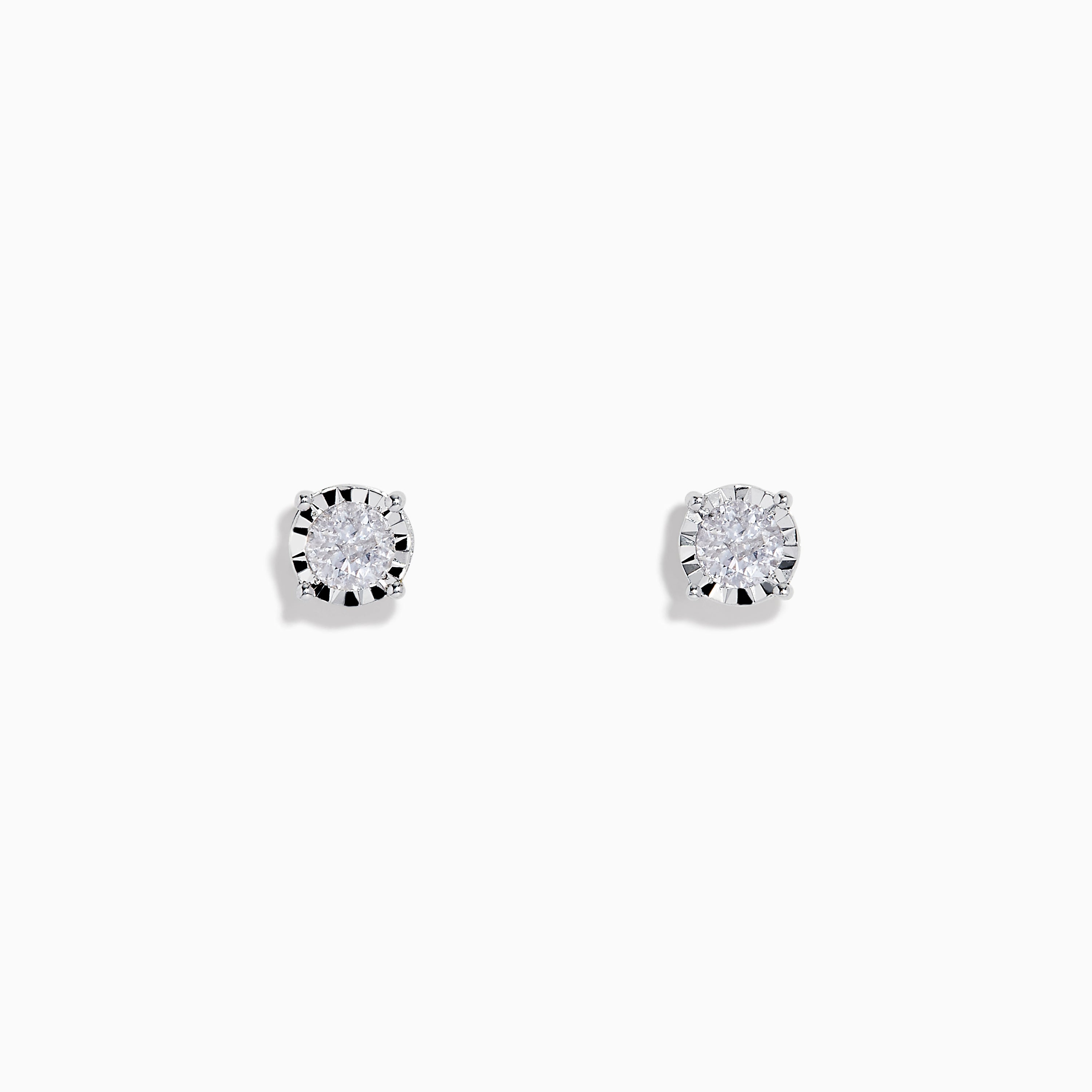 EFFY Sterling Silver Round Diamond Stud Earrings - 0.09 ctw. main image 1