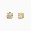 The Canare 14K Yellow Gold Yellow Diamond Bouquet Earrings (1.41 TCW) feature radiant yellow diamonds in gold prongs, exuding elegance and charm against a white background.