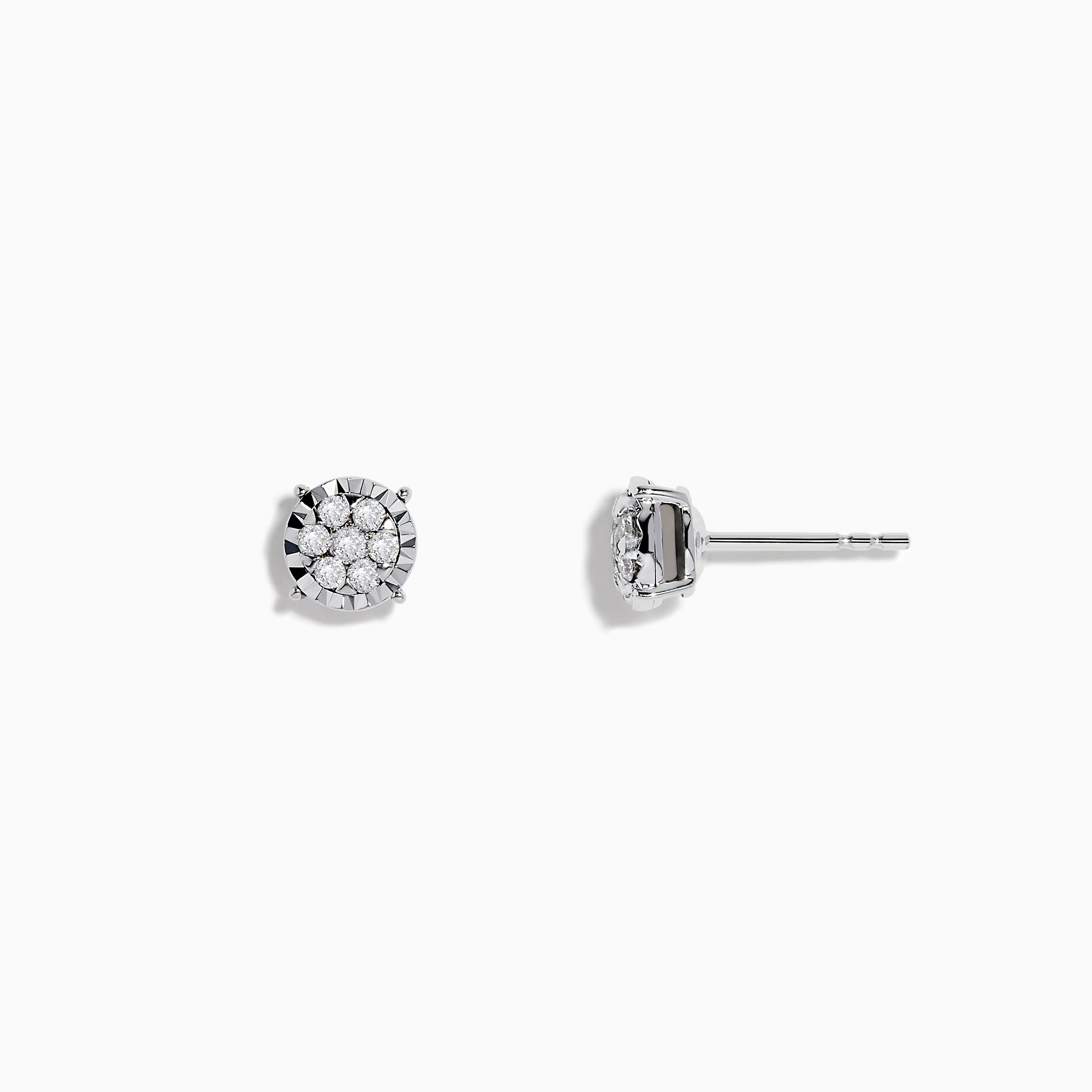 Effy 14K White Gold Diamond Stud Earrings