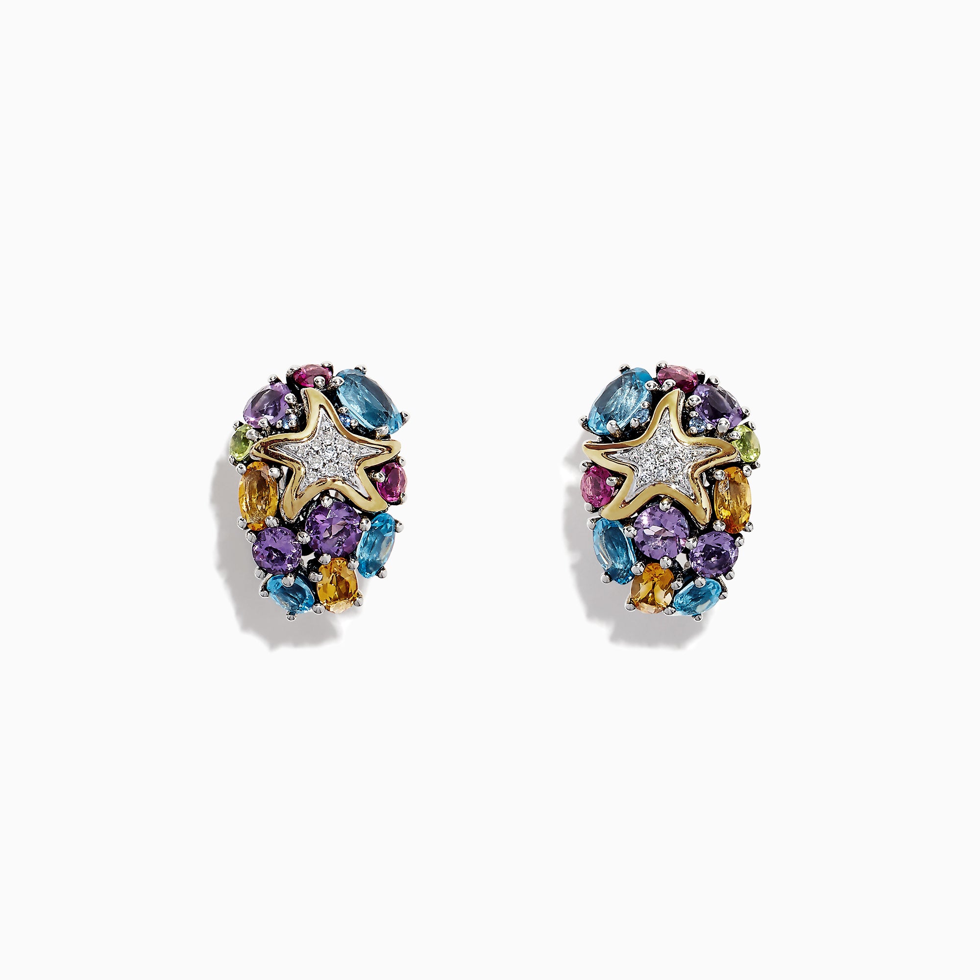 Ashley Gemstone Earring in Silver Sand