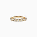 The Pave Classica 14K Yellow Gold Bezel Set Diamond Band, 0.35 TCW, displays a row of round bezel-set diamonds encircling the band, shown against a plain white background.