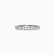 The Pave Classica 14K White Gold Diamond Band, 0.65 TCW, features sparkling round diamonds set in an elegant eternity design, beautifully showcased on a plain white background.