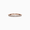 The Pave Rose 14K Rose Gold Diamond Band, 0.34 TCW, features a sparkling row of white diamonds set in rose gold, shown on a plain white background.