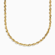 The 14K Yellow Gold 26 Woven Chain is displayed on a white background, showcasing its twisted, braided design and polished finish.