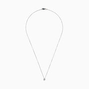 A delicate 14k White Gold Diamond pendant (0.20 TCW) necklace, elegantly displayed against a white background.