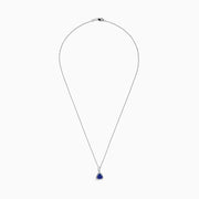 A Nahla Siri 14K Gold Tanzanite and Diamond Pendant (1.82 TCW) featuring a triangular blue gemstone surrounded by diamonds, displayed on a white background.