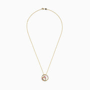 The Watercolors 14K Gold Multi Sapphire and Diamond Wave Pendant (0.85 TCW) features a wave-shaped design with vibrant sapphires and sparkling diamonds for added brilliance.