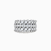 The Pave Classica 14K White Gold Diamond Ring features multiple rows of round and marquise-cut diamonds totaling 1.88 TCW, arranged in a leaf-inspired pattern against a white background.