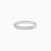 The Bridal 14K White Gold Prong Set Diamond Band, 0.24 TCW, showcases a row of round diamonds in prong settings on gleaming white gold, elegantly presented against a plain white background.