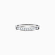 The Bridal 14K White Gold Prong Set Diamond Band, 0.24 TCW, showcases a row of round diamonds in prong settings on gleaming white gold, elegantly presented against a plain white background.