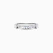 The Bridal 14K White Gold Channel Set Diamond Band, 0.24 TCW, features a row of round diamonds set along the top and is shown against a plain white background.