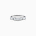 The Bridal 14K White Gold Channel Set Diamond Band, 0.49 TCW, features a row of round, clear diamonds set along the band and is displayed on a white background.