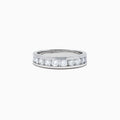 The Bridal 14K White Gold Channel Set Diamond Band, 0.98 TCW, displays brilliant diamonds in a sleek channel setting, elegantly highlighted on a plain white background.