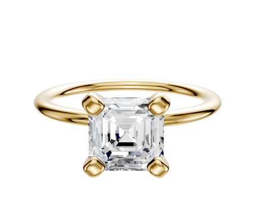 14K Yellow Gold 4 Prong Classic Dome 1.5mm Engagement Ring