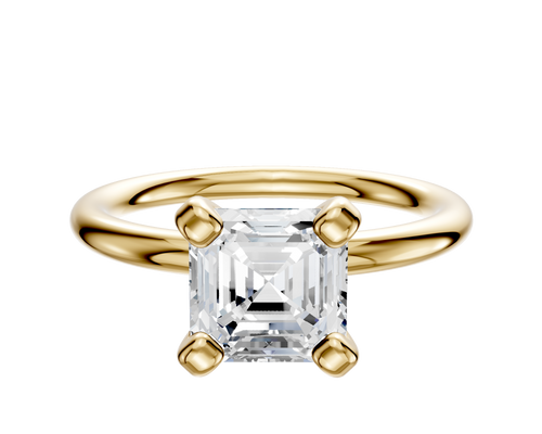 14K Yellow Gold 4 Prong Classic Dome 2.0mm Engagement Ring
