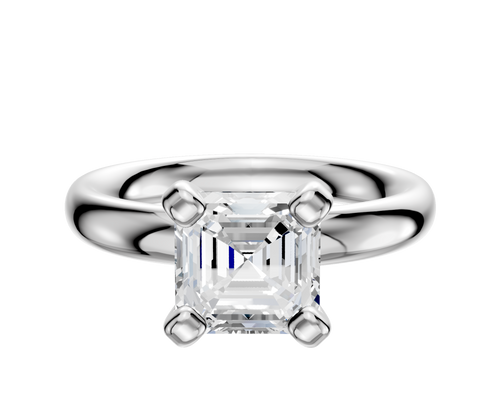 Platinum 4 Prong Classic Dome 3.0mm Engagement Ring