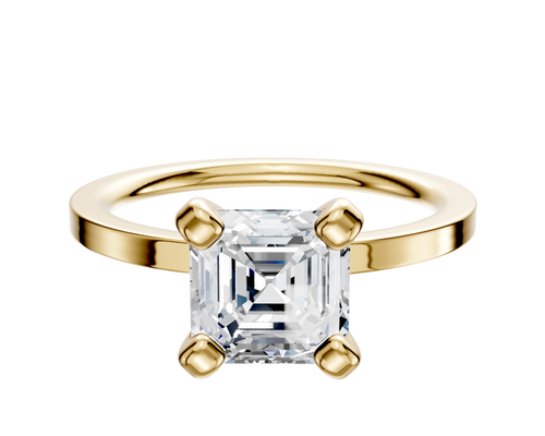 14K Yellow Gold 4 Prong Classic Flat 1.5mm Engagement Ring