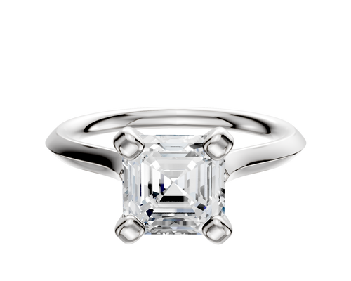 Platinum 4 Prong Cathedral Knife Edge 2.0mm Engagement Ring