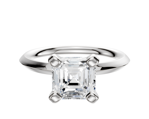 Platinum 4 Prong Classic Knife Edge 2.0mm Engagement Ring