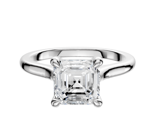 Platinum 4 Prong Basket Cathedral Dome 2.0mm Engagement Ring