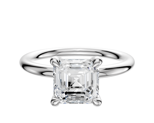 Platinum 4 Prong Basket Classic Dome 2.0mm Engagement Ring