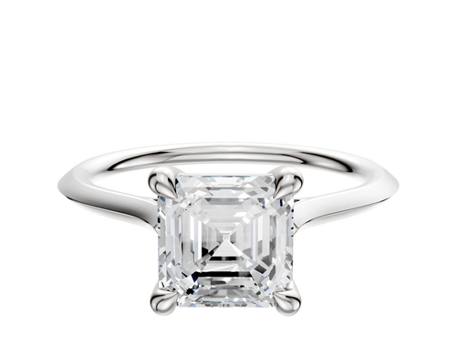 Platinum 4 Prong Basket Cathedral Knife Edge 1.5mm Engagement Ring