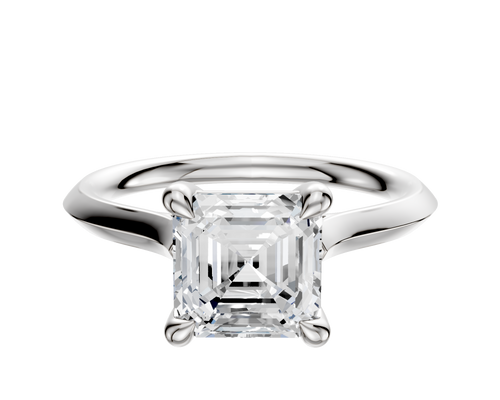 Platinum 4 Prong Basket Cathedral Knife Edge 2.0mm Engagement Ring