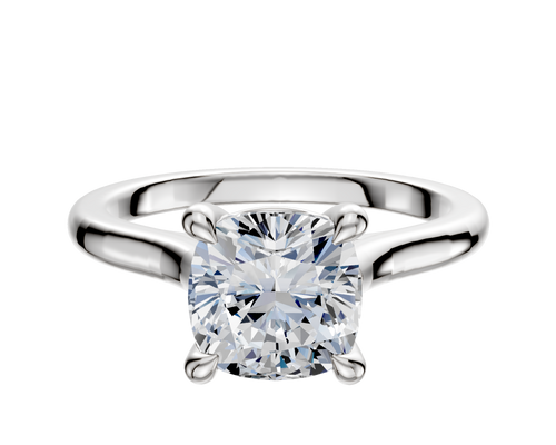 Platinum 4 Prong Basket Cathedral Dome 2.0mm Engagement Ring