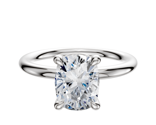 Platinum 4 Prong Basket Classic Dome 2.0mm Engagement Ring