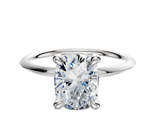 Platinum 4 Prong Basket Classic Knife Edge 1.5mm Engagement Ring