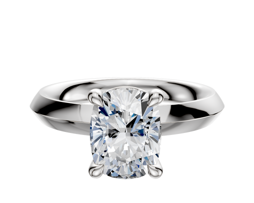 Platinum 4 Prong Basket Classic Knife Edge 3.0mm Engagement Ring