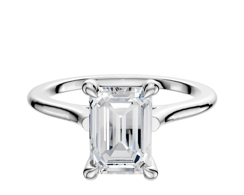 Platinum 4 Prong Basket Cathedral Dome 1.5mm Engagement Ring