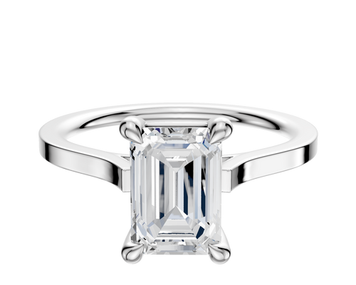 Platinum 4 Prong Basket Cathedral Flat 1.5mm Engagement Ring