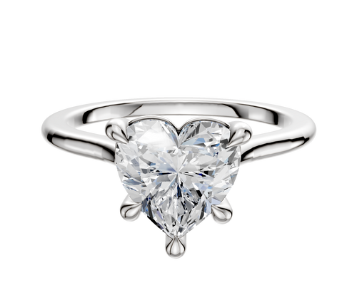 Platinum 4 Prong Basket Cathedral Dome 1.5mm Engagement Ring