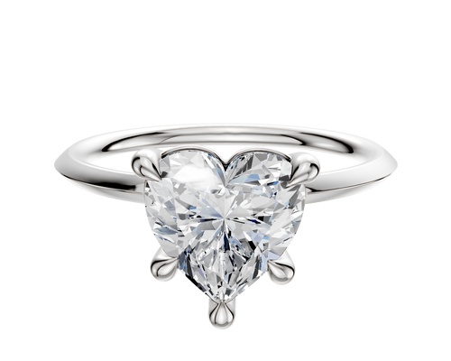 Platinum 4 Prong Basket Classic Knife Edge 1.5mm Engagement Ring